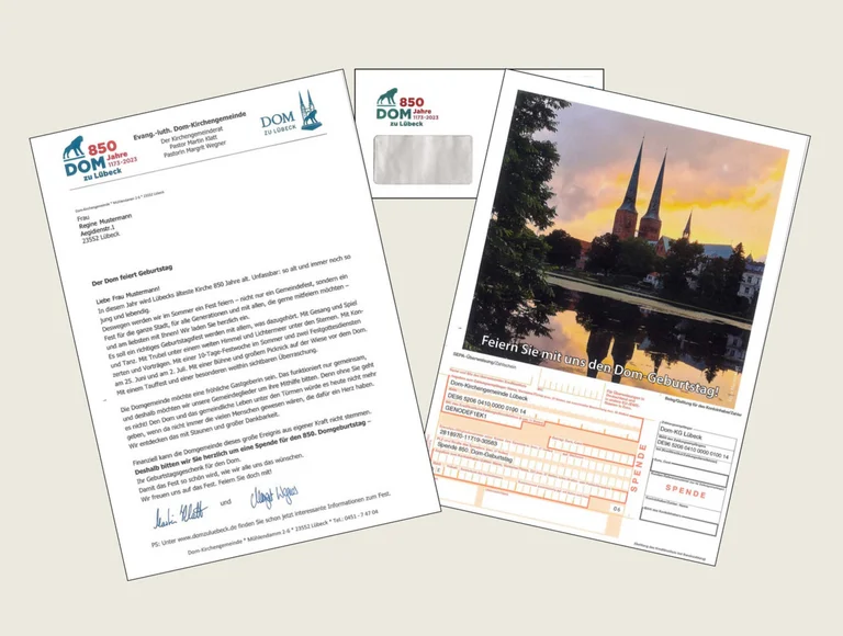 Spendenbrief der Dom-Gemeinde in Lübeck