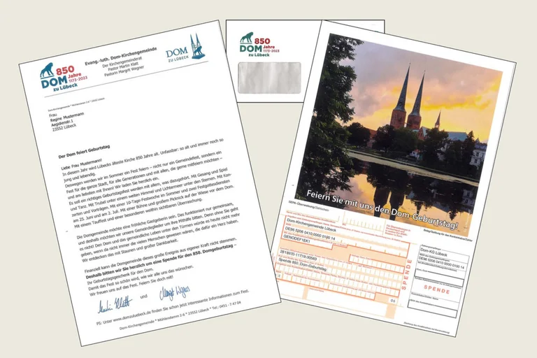 Spendenbrief der Dom-Gemeinde in Lübeck