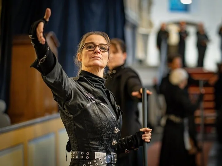 Schauspieler beim Musiktheater "Krieg und Frieden" in Lauenburg